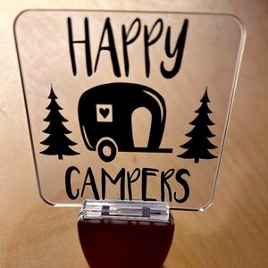 Happy campers led plug in light